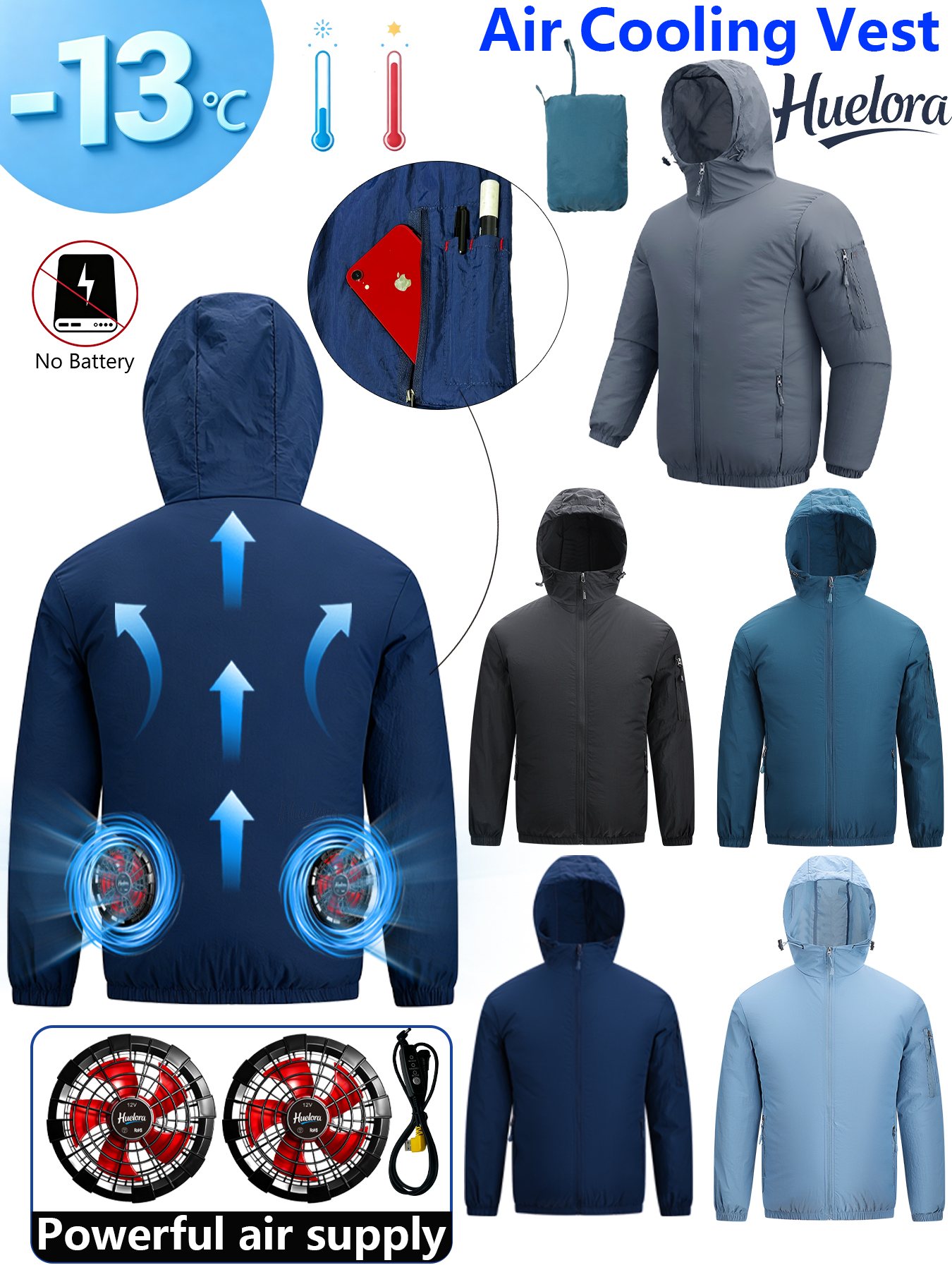 Fishing Hoodie - Giacca da Lavoro Estiva da Uomo