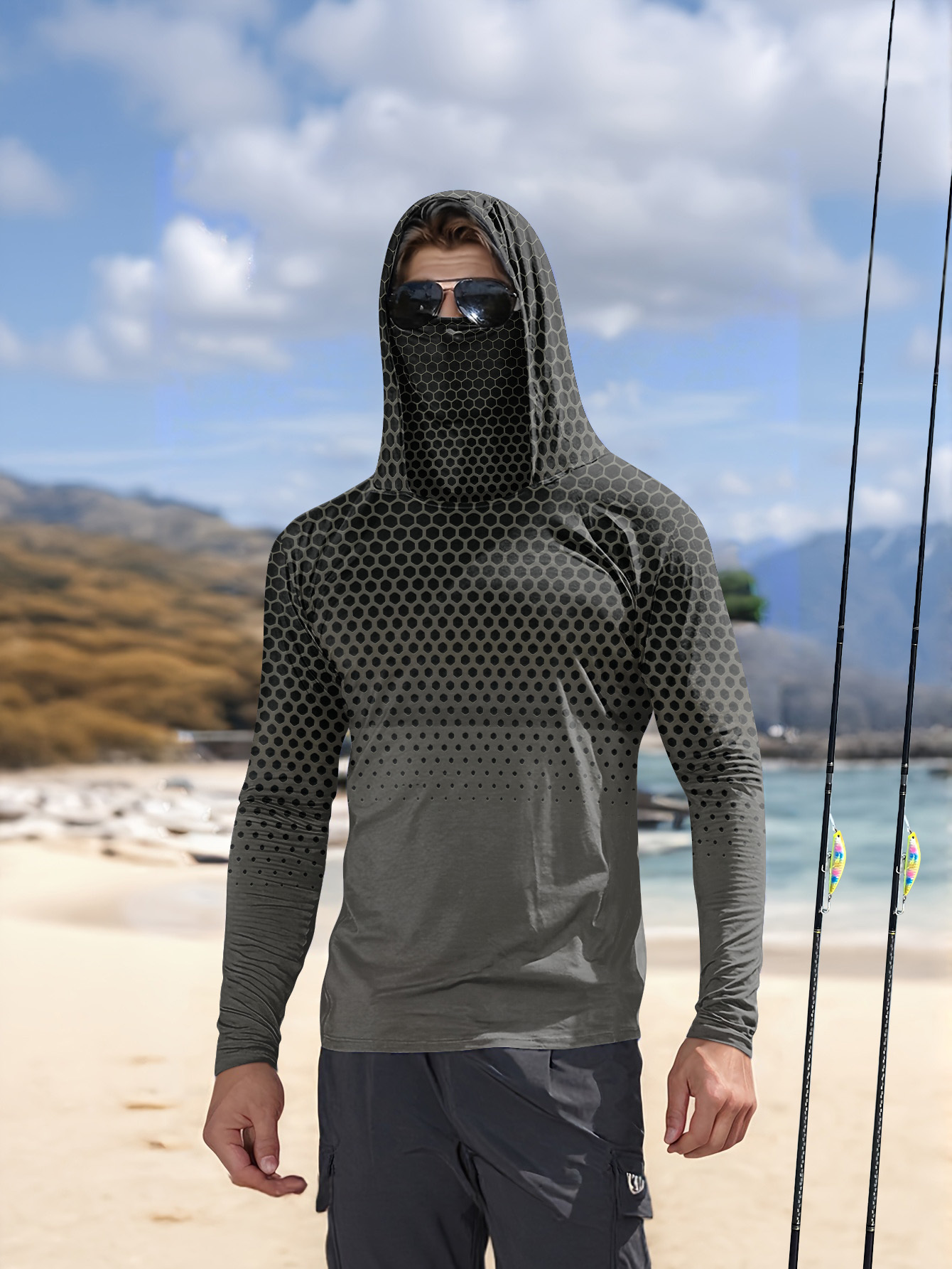 Fishing Hoodie - Camicia da pesca con cappuccio da